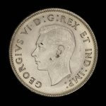 Canada, George VI, 25 cents : 1938