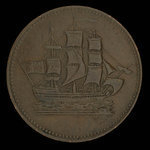 Canada, unknown, 1/2 penny : 1835