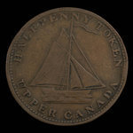 Canada, unknown, 1/2 penny : 1820