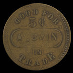 Canada, A. Bain, 5 cents : 1895