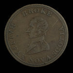 Canada, unknown, 1/2 penny : 1814