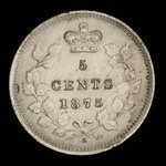 Canada, Victoria, 5 cents : 1875