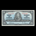 Canada, Bank of Canada, 5 dollars <br /> January 2, 1937