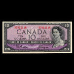 Canada, Bank of Canada, 10 dollars <br /> 1954