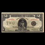 Canada, Dominion of Canada, 2 dollars <br /> June 23, 1923