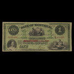 Canada, Bank of Montreal, 1 dollar : January 3, 1859