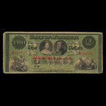 Canada, Bank of Montreal, 2 dollars : January 3, 1859