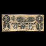 Canada, International Bank of Canada, 1 dollar : September 15, 1858