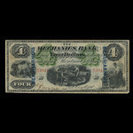 Canada, Mechanics Bank (Montreal), 4 dollars : June 1, 1872