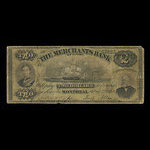 Canada, Merchants Bank of Canada (The), 2 dollars : 1868