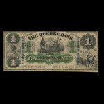 Canada, Quebec Bank, 1 dollar : January 2, 1863