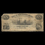 Canada, Summerside Bank of Prince Edward Island, 8 dollars : January 22, 1866