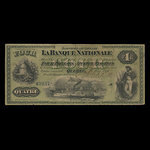 Canada, La Banque Nationale (National Bank), 4 dollars : May 28, 1870