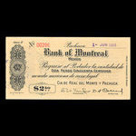 Mexico, Bank of Montreal, 2 1/2 pesos : June 1, 1915