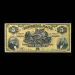 Canada, Imperial Bank of Canada, 5 dollars : October 1, 1896