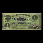 Canada, Bank of Montreal, 1 dollar : January 3, 1859