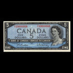 Canada, Bank of Canada, 5 dollars <br /> 1954