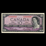 Canada, Bank of Canada, 10 dollars : 1954