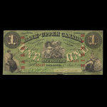 Canada, Bank of Upper Canada (York), 1 dollar : January 1, 1861