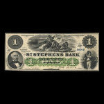 Canada, St. Stephen's Bank, 1 dollar : July 1, 1860