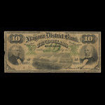 Canada, Niagara District Bank, 10 dollars : July 1, 1872