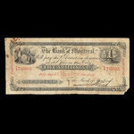 Canada, Bank of Montreal, 1 dollar : January 3, 1852