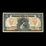 Canada, Standard Bank of Canada, 5 dollars : January 2, 1919