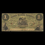 Canada, Bank of Upper Canada (York), 1 dollar : July 1, 1859