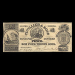 Canada, Cuvillier & Sons, 15 pence : July 10, 1837