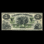 Canada, La Banque Nationale (National Bank), 5 dollars : January 2, 1873