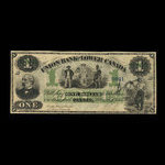 Canada, Union Bank of Lower Canada, 1 dollar : March 1, 1866