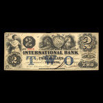 Canada, International Bank of Canada, 2 dollars : September 15, 1858