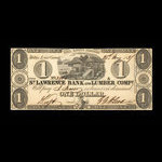 Canada, St. Lawrence Bank & Lumber Company, 1 dollar : May 25, 1837