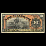 Canada, Bank of Hamilton, 10 dollars : June 1, 1909