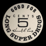 Canada, Long Super Drugs, 5 cents : 1968