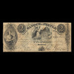 Canada, Banque du Peuple (People's Bank), 2 dollars : October 1, 1839