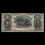 Canada, Dominion of Canada, 1 dollar <br /> March 31, 1898