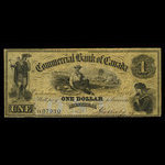 Canada, Commercial Bank of Canada, 1 dollar : January 2, 1857