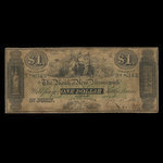 Canada, Bank of New Brunswick, 1 dollar : July 1, 1863