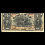 Canada, Dominion of Canada, 1 dollar : March 31, 1898