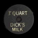 Canada, Dick's Milk, 1 quart, milk : 1950