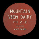 Canada, Mountain View Dairy, 1 quart, homo milk : 1960