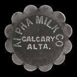 Canada, Alpha Milk Co., 1 pint, standard milk :