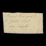 Canada, Pierre Dumoulin, 3 loaves, bread : January 15, 1795