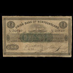 Canada, Union Bank of Newfoundland, 1 pound : March 1, 1855