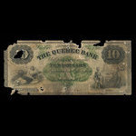 Canada, Quebec Bank, 10 dollars : January 2, 1863