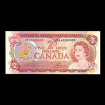 Canada, Bank of Canada, 2 dollars <br /> 1974