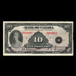 Canada, Bank of Canada, 10 dollars : 1935