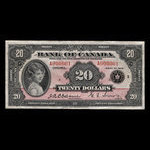 Canada, Bank of Canada, 20 dollars <br /> 1935