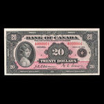 Canada, Bank of Canada, 20 dollars <br /> 1935